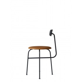 Menu Afteroom Dining Chair 4 Black Upholstered with Sørensen Leder Cognac Esszimmerstuhl 