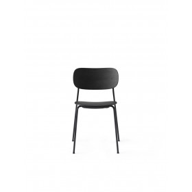 Menu Co Chair Dining Chair Black Steel Base Black Oak Seat and Back Esszimmerstuhl