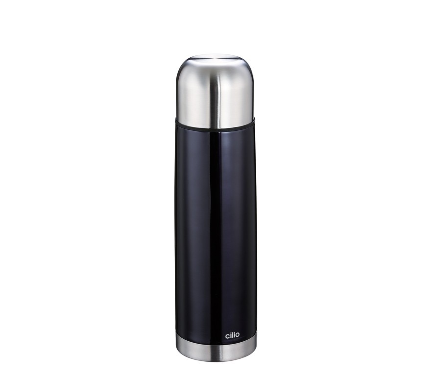 Cilio Isolierflasche COLORE 0,75L metallic schwarz