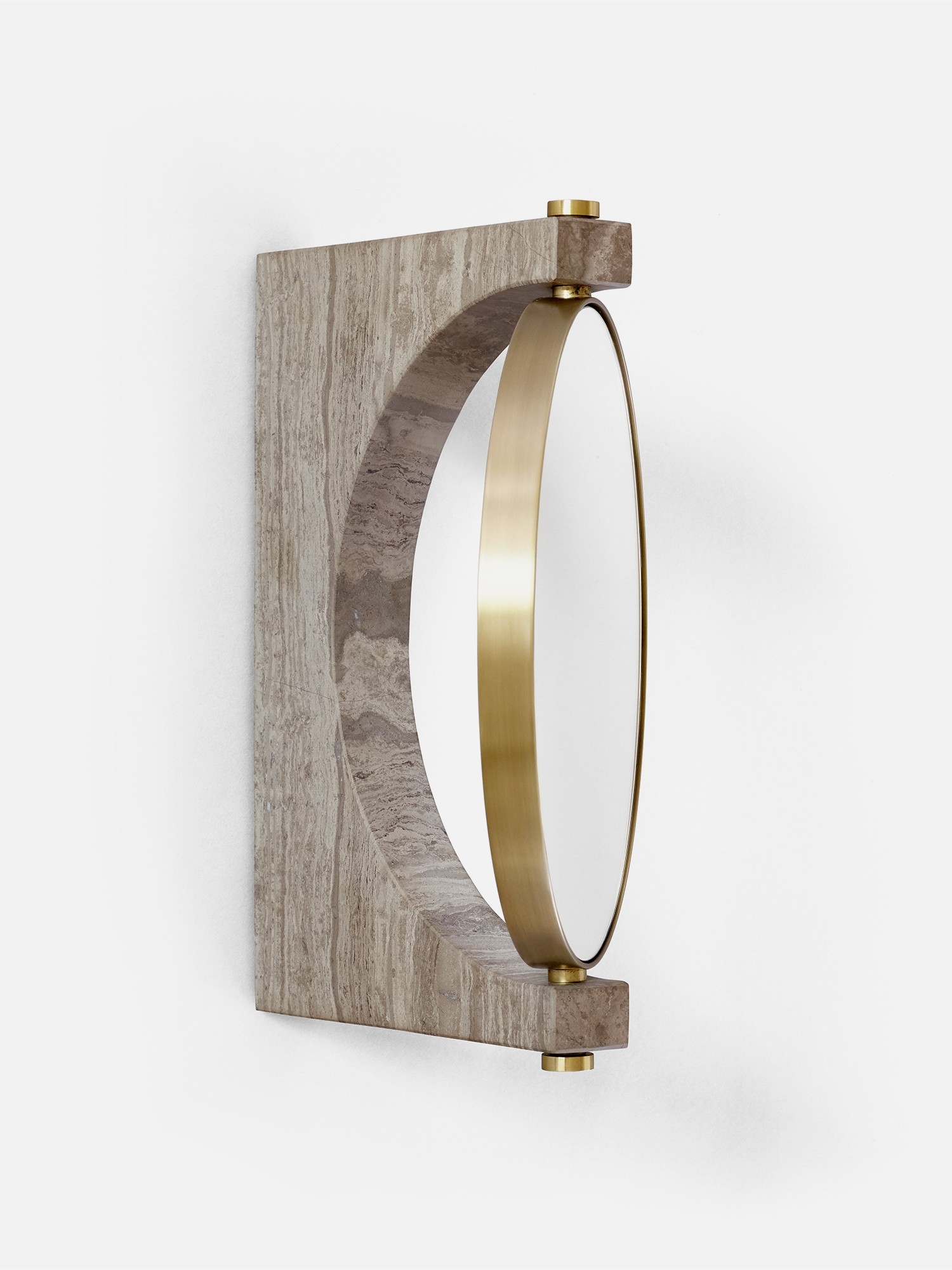 Menu Pepe Marble Wall Mirror Brass Brass/Honed Brown Wandspiegel