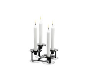 Holmegaard LUMI Kerzenständer 4-armig schwarz