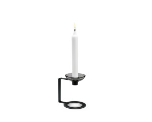 Holmegaard LUMI Kerzenständer einarmig 12,5cm schwarz