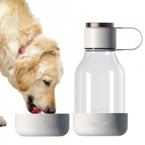 ASOBU DOG BOWL BOTTLE Trinkflasche mit Napf TWB20 WHITE