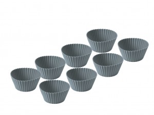 Funktion Muffinformen 8 Stück aus grauem Silikat