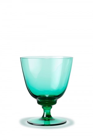 Holmegaard Flow Glas mit Fuss 35cl emerald green