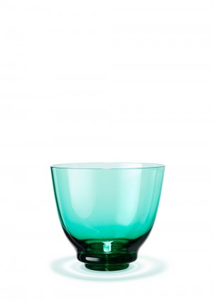 Holmegaard Flow Wasserglas 35cl emerald green