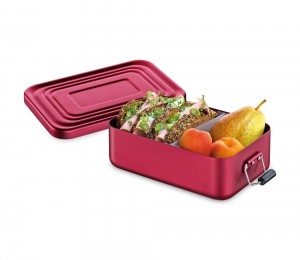 Küchenprofi Lunchbox klein Aluminium rot matt
