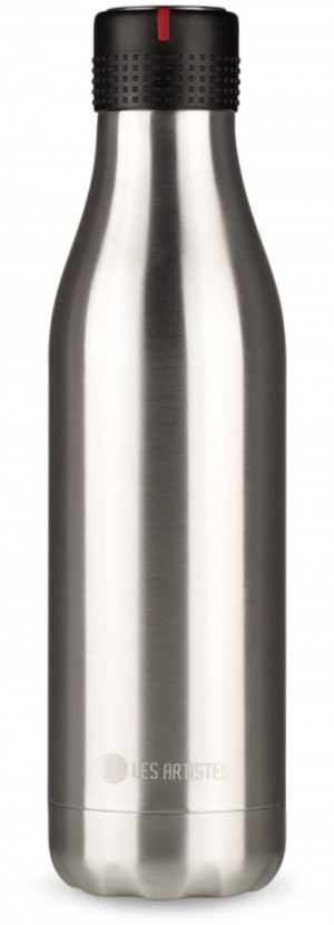 Les Artistes Paris Bottle UP Time UP Isoliertrinkflasche 750ml Metallic argent
