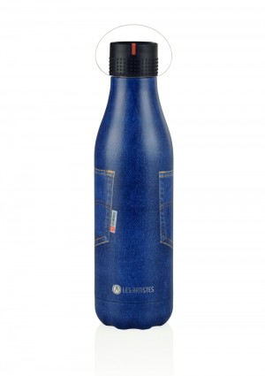 Les Artistes Paris Bottle UP Isoliertrinkflasche 500ml Pocket Blue Jean