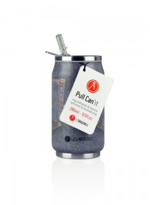 Les Artistes Paris Pull Can'it Isoliertrinkdose 280ml Pocket Grey Jean