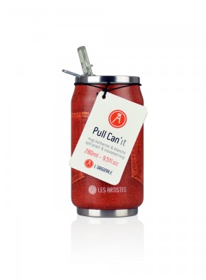 Les Artistes Paris Pull Can'it Isoliertrinkdose 280ml Pocket Red Jean