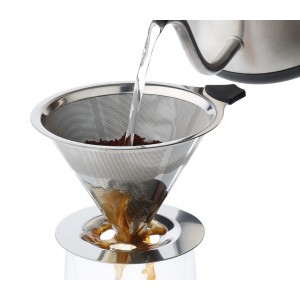 Cilio Kaffee-Dauerfilter mit Standfuß EDELSTAHL