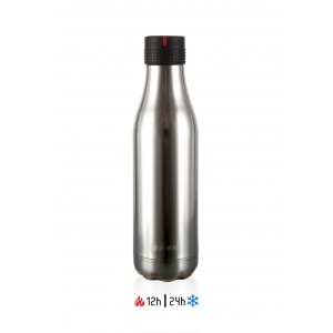 Les Artistes Paris Bottle UP Time'UP Isoliertrinkflasche 500ml Crystal Silver