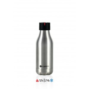 Les Artistes Bottle UP Time'UP Isoliertrinkflasche 280ml Metallic argent